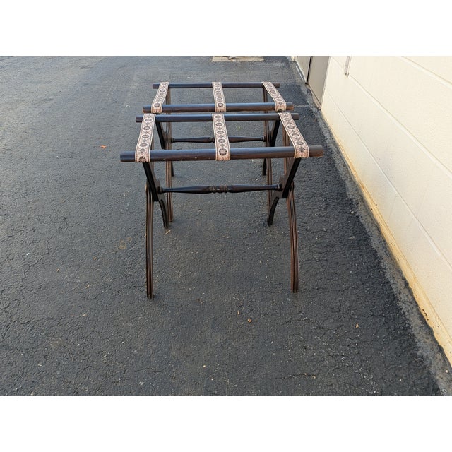 Vintage Mid Century Butler Folding Luggage Rack Suitcase Stand - A Pair For Sale - Image 4 of 11