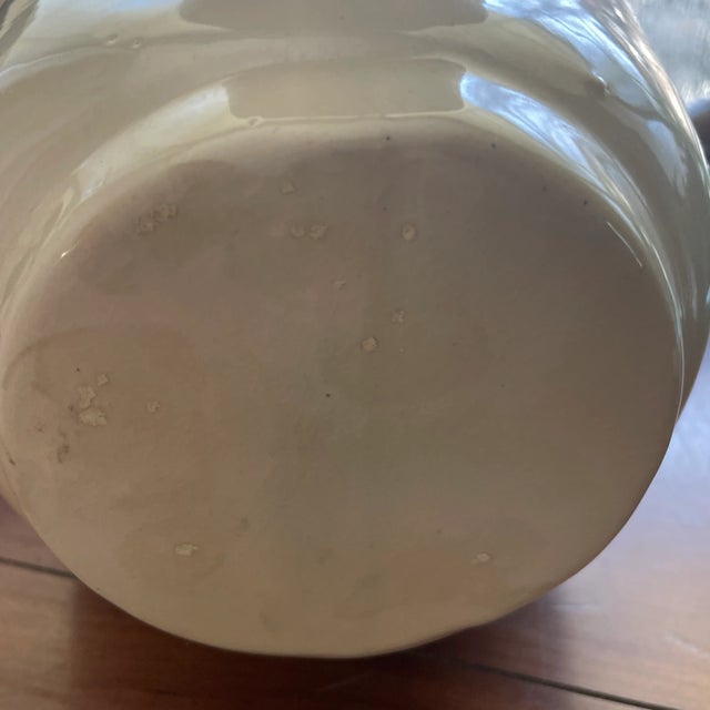 Ceramic Large Oval Boho Vase With Braided Rope Neck For Sale - Image 7 of 8