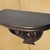 Gothic 1970s Italian Hand-Carved Dark Wood Wall Bracket Shelf, Old World Scroll Demilune, Made in Italy For Sale - Image 3 of 14