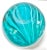 Large Hand-Blown Turquoise Swirl Art Glass Bowl or Cachepot For Sale In Louisville - Image 6 of 8