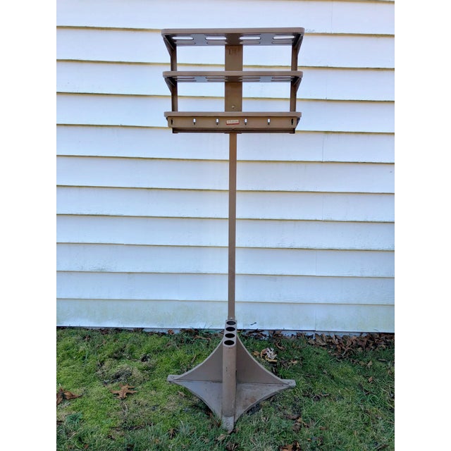 1960s Vintage Industrial Office Valet Coat & Hat Rack Stand Chairish