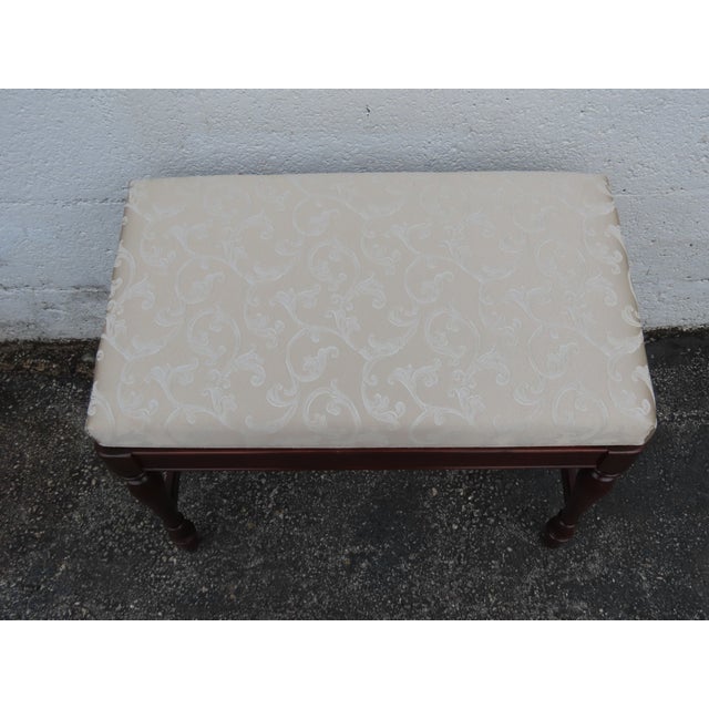 Brown 1940s Vanity Stool Bench Ottoman 6374a For Sale - Image 8 of 13