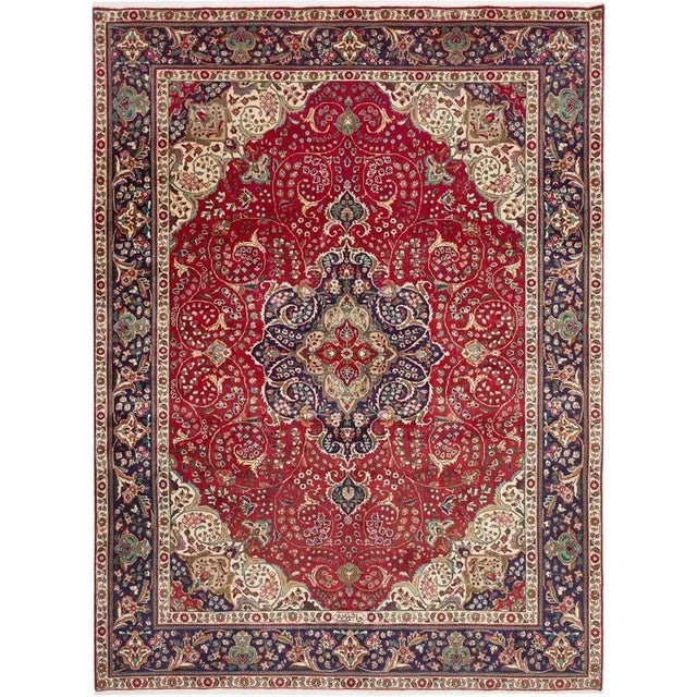 Middle Eastern Hand-Knotted Tabriz Rug For Sale - Image 11 of 11