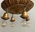 In Nice Vintage Condition Rewired and Working 4 Bulb Brandt Lighting Brushed Gold Ceiling Mount Light Wonderful piece of...
