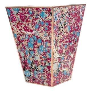 Marble Paper Wastebasket For Sale