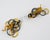 1980s David Spada Space Age Gold and Black Aluminum Dangle Pierced Earrings For Sale - Image 5 of 8