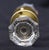 Vintage octagon clear glass door knob set with a star bullet center and brass rosettes. Good condition with appropriate...