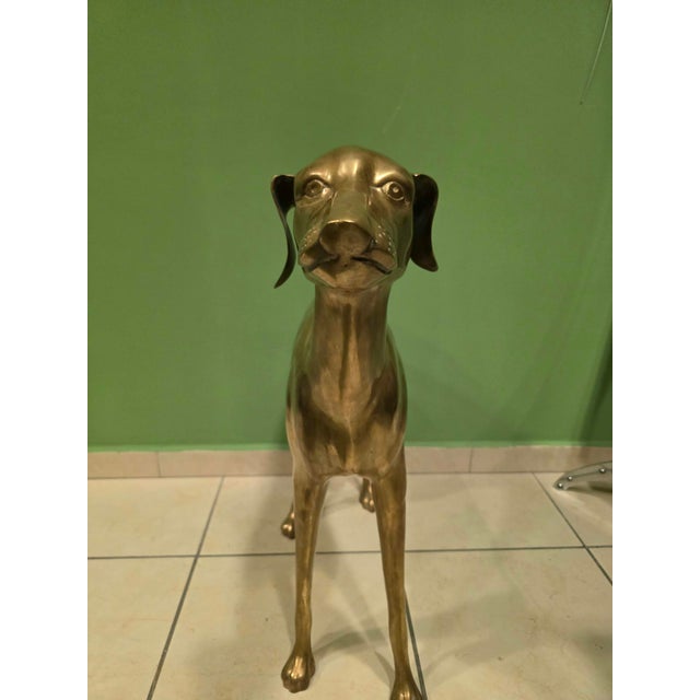 Metal Brass Greyhound Sculpture, 1920s For Sale - Image 7 of 18