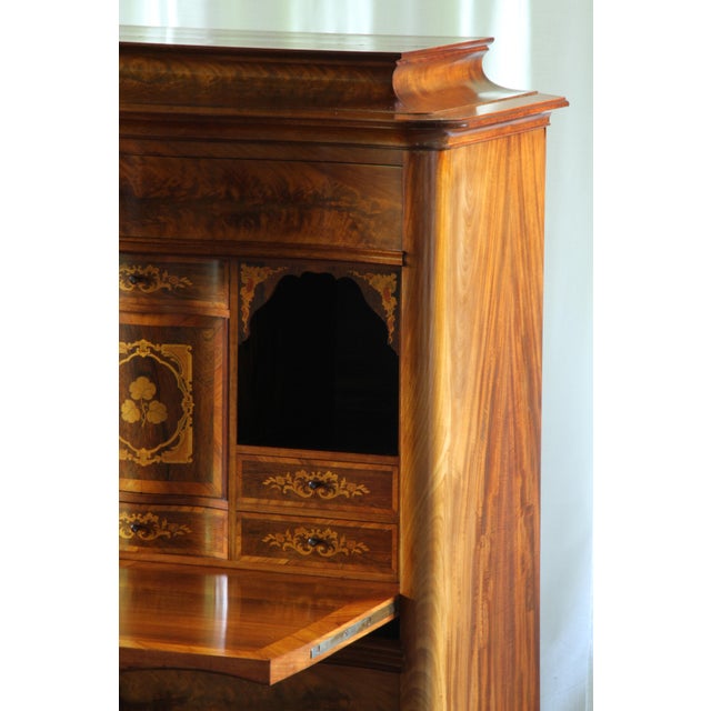 19th Century Danish Secretaire in Walnut, 1890s For Sale - Image 5 of 18