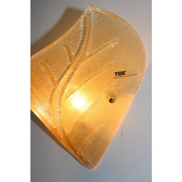 Vintage Amber Murano Glass Wall Lamp For Sale - Image 9 of 12