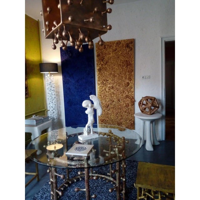 One-of-a-Kind Gilt Polyhedrons / Hanging Abstract Sculptures - A Pair For Sale - Image 9 of 11