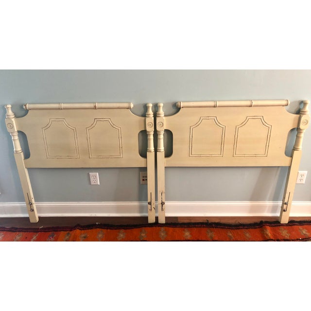 Faux Bamboo Pagoda Twin Headboards a Pair Chairish
