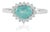 18k Gold 1.09ct Pear Cut Paraiba Tourmaline Diamond Halo Cluster Ring Size 7 For Sale
