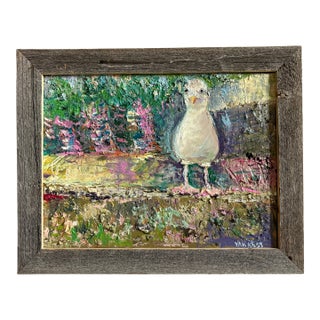 The Perch, Original Oil Painting, Framed, Van Ness For Sale