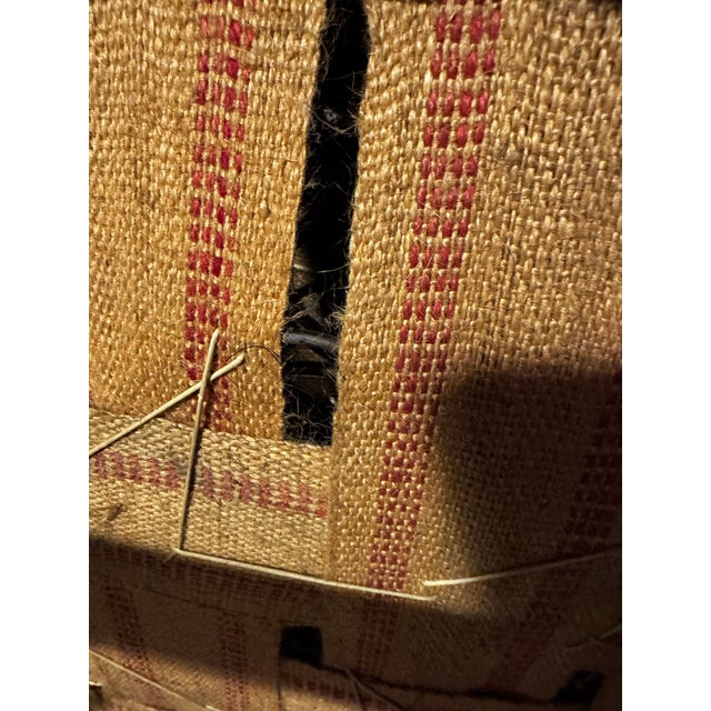 Wood Vintage Floral Tufted Rocking Chair & Matching Ottoman With Nailhead Trim For Sale - Image 7 of 12