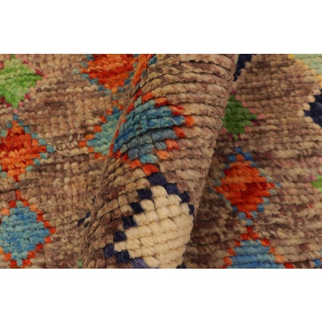 Orange Contemporary Balochi Roy Hand Knotted Wool Rug - 3'3'' X 4'11'' For Sale - Image 8 of 10