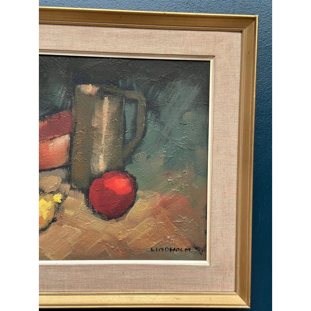 Lindholm, Still Life, 1960s, Oil on Canvas, Framed For Sale - Image 14 of 18