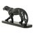 1920s Art Deco French Panther Sculpture in Black Lacquered Plaster, 1920s For Sale - Image 5 of 18