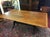 1990s Vintage Banded Mahogany Table, Trestle Style Base Dining Table For Sale - Image 5 of 16