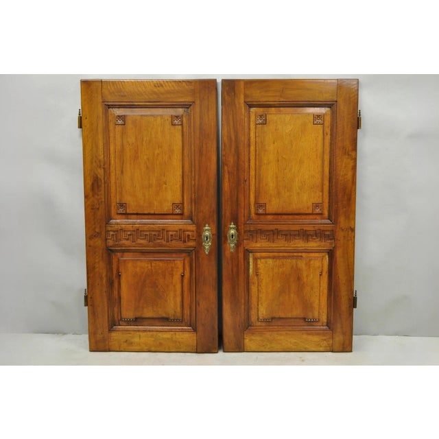 Antique French Country Louis XV Style Carved Walnut Cabinet Doors - A Pair For Sale - Image 17 of 17