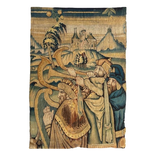 Antique Aubusson Tapestry, 1600s For Sale
