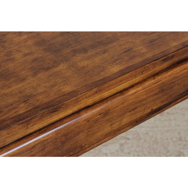 1980s Walnut Finish Long Alter Sofa Table Console For Sale - Image 5 of 13
