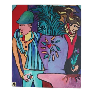 "The Lovers" Original Acrylic on Canvas by Angelo Franco