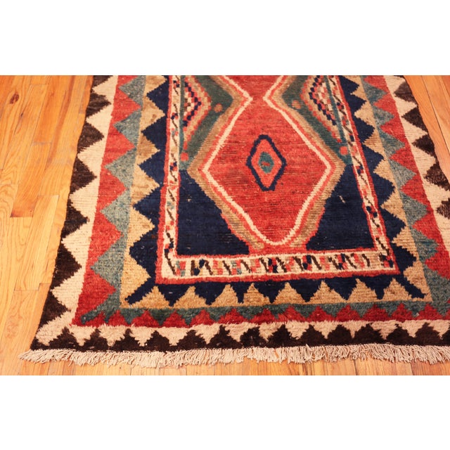 Red Nazmiyal Collection Vintage Persian Gabbeh Rug For Sale - Image 8 of 9