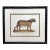 Vintage Framed "Der Panther" Lithograph Style Print in Black Faux Bamboo Frame For Sale