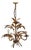 French Gilt Palm Leaf Chandelier, 1950 For Sale