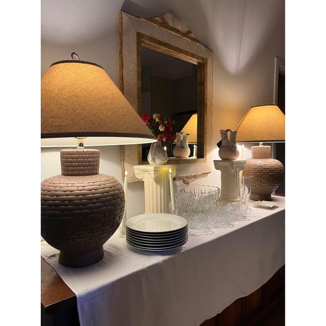 Hollywood Regency Tessellated Stone Wall Mirror For Sale - Image 4 of 4