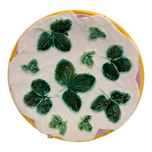 George Jones Strawberry Leaves Plate