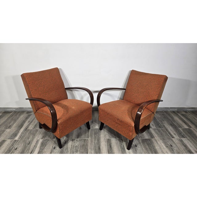 Vintage Armchairs from Jindrich Halabala, 1940s, Set of 2 For Sale - Image 14 of 14