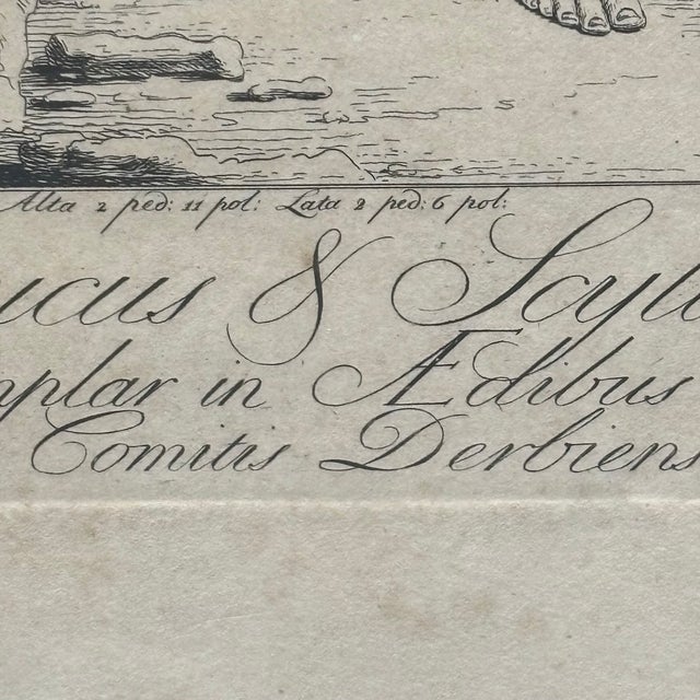Hamlet Winstanley, Depicting the Myth of Glaucus and Scylla, 1720s, Engraving For Sale - Image 4 of 15