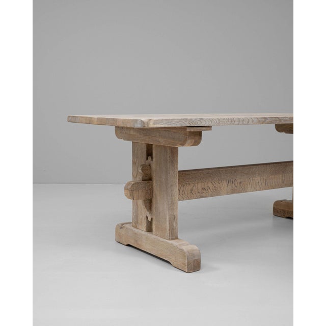 Mid 20th Century France Tan Wood Dining Table For Sale - Image 9 of 10