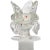 Murano Murano White Zanfirico Ribbons Flower Top Stopper Italian Art Glass Vintage Decorative Vanity Bottle For Sale - Image 4 of 8