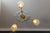 French Art Nouveau Brass and Frosted Glass Three-Light Chandelier, circa 1920 For Sale - Image 9 of 18