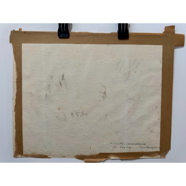 Gray Henry Emil Salloch Original Watercolor on Paper Mount Chocorua, New Hampshire. 1941. For Sale - Image 8 of 9
