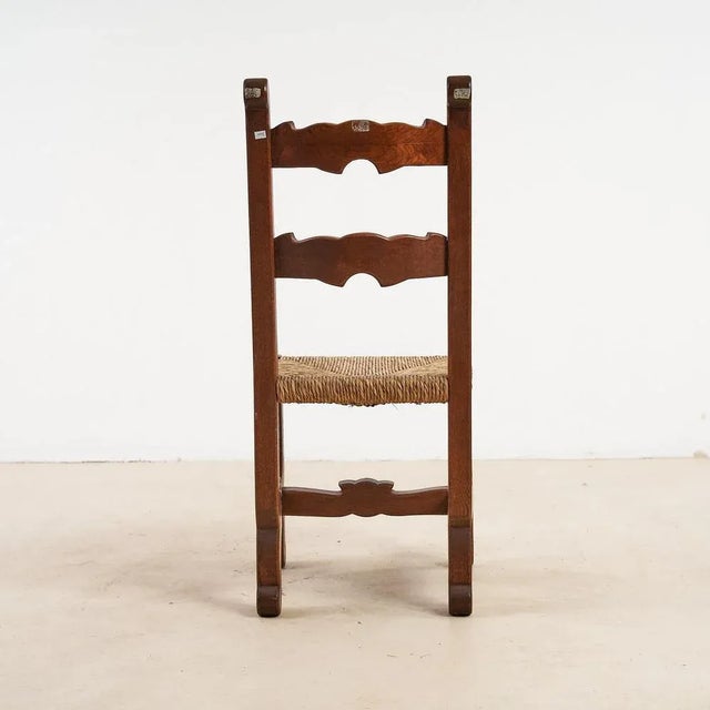 Set of Oak Chairs For Sale - Image 3 of 9