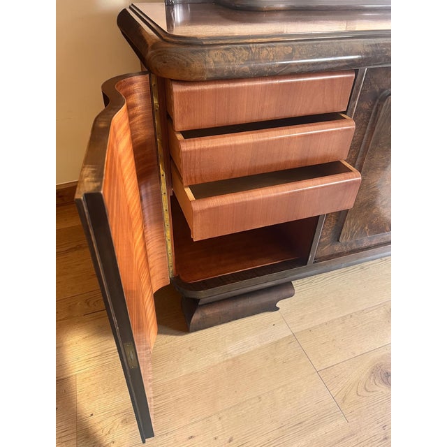 Art Deco Sideboard in Burl Walnut, 1930 For Sale - Image 11 of 18