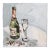 Champagne Bottle, Glass, and Berries - Textured Still Life Oil Painting by Sally West For Sale
