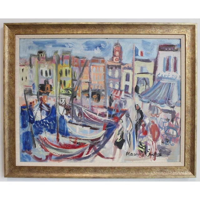Modern Maurice Empi, Saint Tropez, 1970s, Oil Painting on Canvas, Framed For Sale - Image 3 of 18