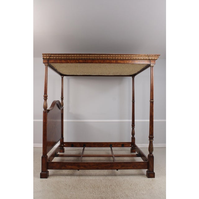 Theodore Alexander Theodore Alexander Althorp Collection Mahogany King Size Canopy Bed For Sale - Image 4 of 18