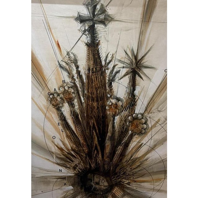 (abraham pinto, 1976) sagrada familia barcelona oil on wood. Dimensions 120 x 80 cm. A composition of intense verticality...