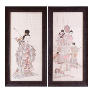 Late 19th Century Pair of Chinese Kesi Textile