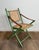 Metal Pair of 1970s folding safari chairs in weathered faux bamboo with caned backs and seats For Sale - Image 7 of 12