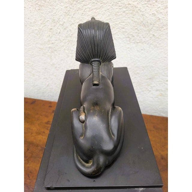 Egyptomania Marble Clock, 19th Century For Sale - Image 9 of 18