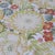 Drexel Heritage curved loveseat with original brocade upholstery in a poppy garden print featuring rich marigolds, greens,...