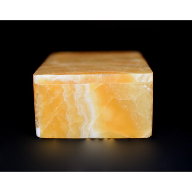 Hand Crafted Honey Onyx Box by Italian Artisan For Sale - Image 10 of 16