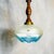 Mid-Century Modern Mid-Century Modern Agua Blue Art Glass Pendant Light in Teak, 1960s For Sale - Image 3 of 11